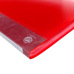 Папка с 60 вкладышами А4, 500 мкм, Calligrata, карман на корешке, красная  фото 4