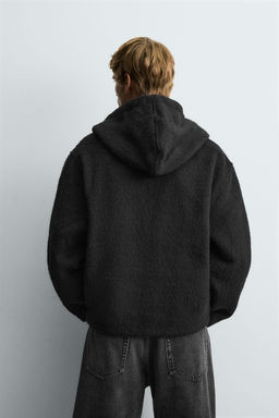 FAUX FUR HOODED OVERSHIRT - Zara фото 3