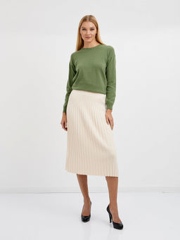 юбка плиссированная в бежевом цвете - Glenfield фото 2