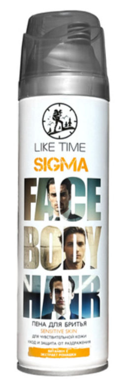 Болгария Пена для бритья для чувствительной кожи LIKE TIME SIGMA 180 мл. НОВИНКА!!!
