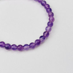 Браслет детский из Аметиста,Розового Кварца,Амазонита и Агата со вставкой "Корона" 16,5 см