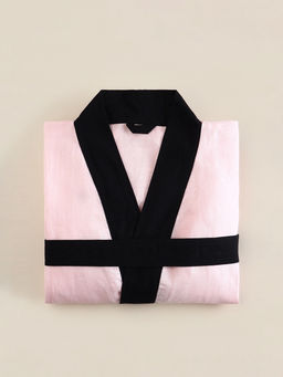 Халат женский длинный SL HOME Rose, размер 44-52, лён 100%, розовый