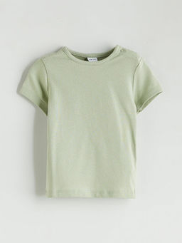 Bisiklet Yaka Basic K?z Bebek Ti??rt ve ?ort 2li Tak?m