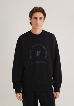 Mavi Pro Bask?l? Siyah Sweatshirt  фото 5