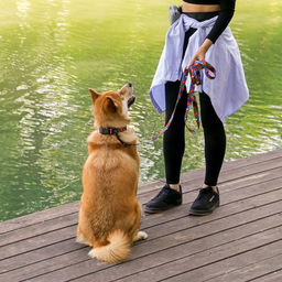 Поводок Невозможно слиться с улицей, 2.5 см, 1.5 м - Пушистое счастье фото 3