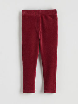 Beli Lastikli Basic K?z ?ocuk Kadife Tayt