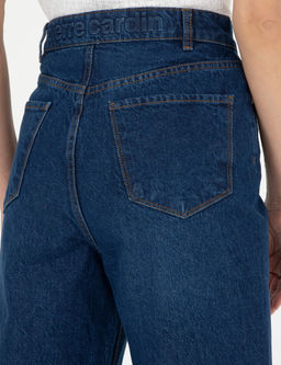Koyu _ndigo Mom Fit Jean Pantolon