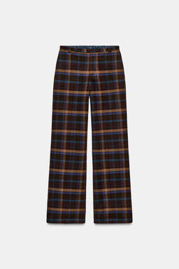CHECK WOOL TROUSERS - Zara фото 3