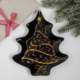 Тарелка новогодняя плоская «Ёлочка», 19.5×16.5 см