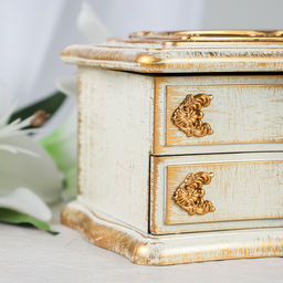 Шкатулка музыкальная 22х11х8 см бежевая / 63313E /уп 24/пластик - Галеонтрейд фото 10