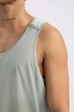 DeFactoFit Стандартная посадка с круглым вырезом, майка из плотной ткани  фото 5