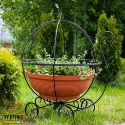 Садовая подставка для цветов 51-302 - Фабрика интерьерной ковки фото 4