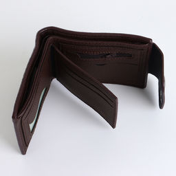 Портмоне мужское на магните, коричневое