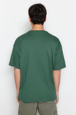 Yesil Oversize/Genis Kesim Yaz? Bask?l? T-Shirt TMNSS23TS00113 - Trendyolmilla фото 2