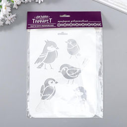 Трафарет пластик «Птички» 16×22 см