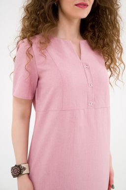 Платье с разрезами розовое - Odis фото 6