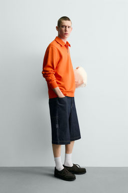 SUDADERA POLO INTERLOCK CREMALLERA / Naranja - Zara фото 4