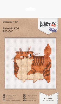 Klart набор для вышивания 12-046 Рыжий кот 11 х 11 см