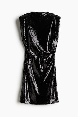 Vestido de lentejuelas con hombreras - H&m фото 7