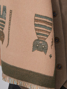 в составе ШЕРСТЬ и КАШЕМИР Большой, мягкий, теплый однотонный двусторонний палантин. - Tantino фото 4