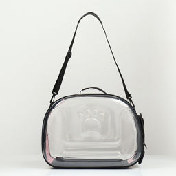 Переноска для животных прозрачная, 42*32*28 см, розовая - Пижон фото 5