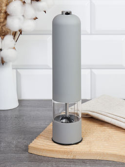 Мельница для специй и соли 22 см электрическая Soft Touch с подстветкой / BS-35953 /уп 50/ серая