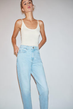 JEANS Z1975 MOM FIT TIRO ALTO / Azul claro - Zara фото 2