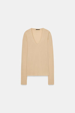 LYOCELL-WOOL T-SHIRT - Zara фото 3