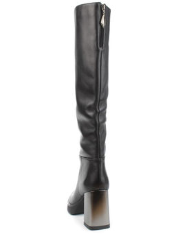 02-B6237-6051Z-6BM-1 BLACK Сапоги зимние женские (натуральная кожа, натуральный мех)