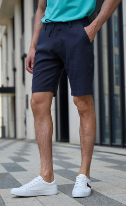 Шорты лен F111-0960-1 deep grey - Fine joyce фото 6