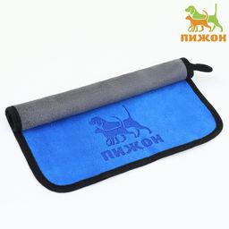 Полотенце для животных супервпитывающее, малое, 400 г/м, 30 х 30 см, синее