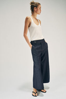 PANTAL?N CULOTTE TRABILLA / Azul / ?ndigo - Zara фото 2