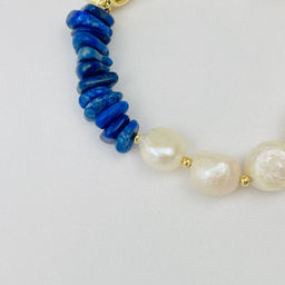 Браслет из Жемчуга и Лазурита 16 см +
