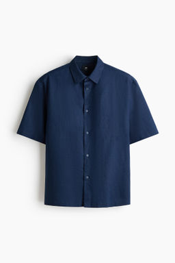 Camisa en mezcla de lino Relaxed Fit