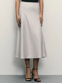 Атласная юбка миди / Zarina фото 2