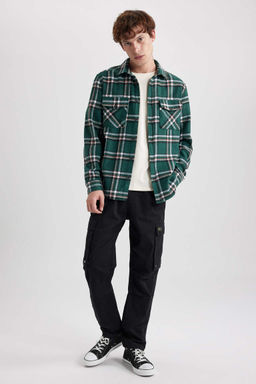 Рубашка Lumberjack с длинным рукавом в клетку стандартного кроя - Defacto фото 3