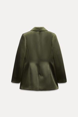DOUBLE-BREASTED SATIN BLAZER - Zara фото 5
