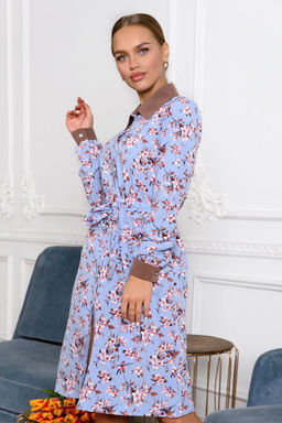 Платье Open Style 4668 голубой/коричневый