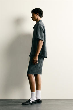 BERMUDA RELAXED FIT RELIEVE / Azul - Zara фото 4
