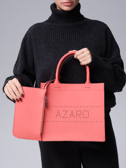 Сумка кожаная Azaro 30586 розовый фламинго