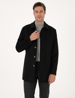 Siyah Slim Fit Ka_e Kaban