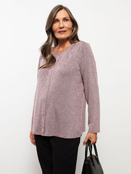 Bisiklet Yaka Ta?l? Uzun Kollu Kad?n Bluz