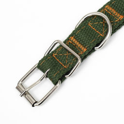 Ошейник брезентовый с подкладом, 52 х 2 см, хаки - Пижон фото 5