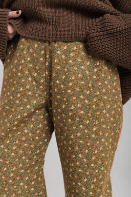 Брюки свободного кроя М325264кз коричневый/зеленый - Елена фото 8