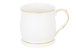 Кружка 350 мл 11,5*8,5*8,5 см Белая с золотом NEW BONE CHINA