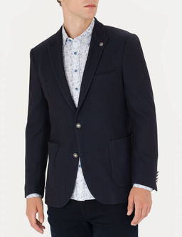 Lacivert Ekstra Slim Fit Blazer Ceket