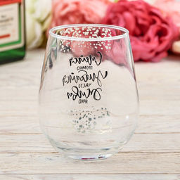 Стакан стеклянный Дорого внимание Смейся, улыбайся, 620 мл  фото 2