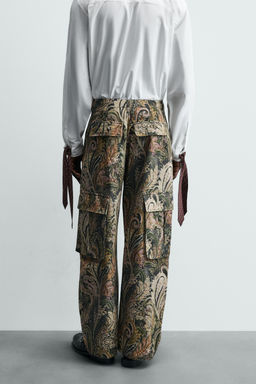 LIMITED EDITION PAISLEY BARREL FIT CARGO TROUSERS - Zara фото 12