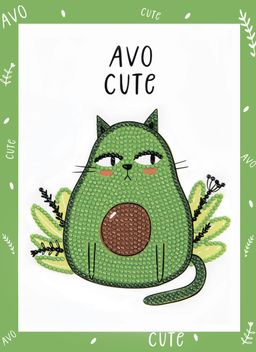 Кристальная (алмазная) мозаика ФРЕЯ ALVS-048 мини-картина АвоКот 14 х 19.5 см