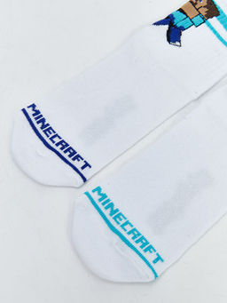 Minecraft Desenli Erkek ?ocuk Soket ?orap 5li